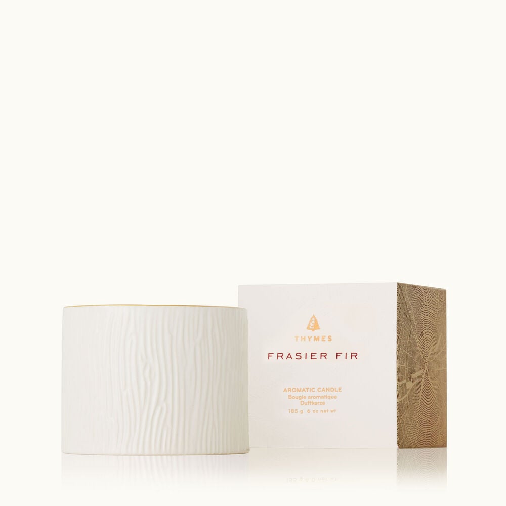 Thymes Frasier Fir Ceramic Petite Candle image number 0